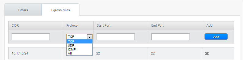 adding an egress firewall rule.