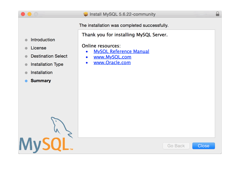 MySQL Package Installer: Summary