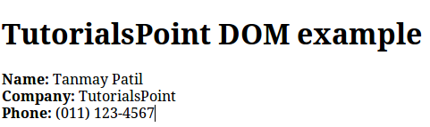 XML DOM Example